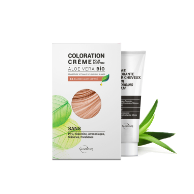 BLOND CLAIR CUIVRE N°84- COLORATION CRÈME ALOE VERA BIO